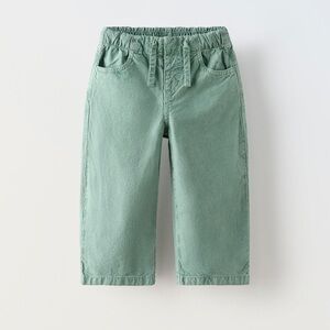 Zara Kids TWILL CULOTTES Pants Green